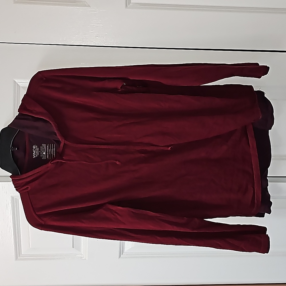 VINCE Dual Tone Long Sleeve w/ Hood L